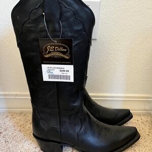 J.B. Dillon Genuine Leather Boots in Black